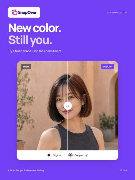 SnapOver card 2: New color. Still you.