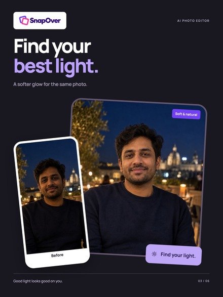SnapOver card 3: Find your best light.